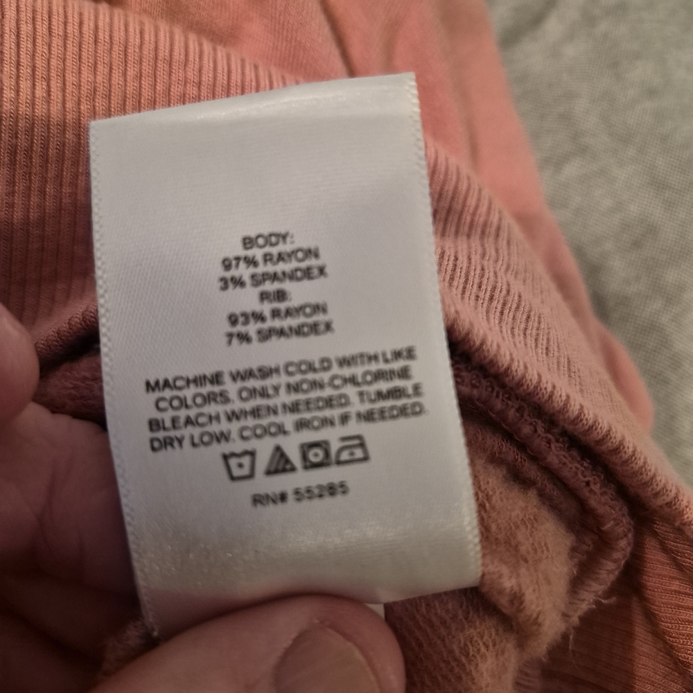 Express Dusty Rose Wrap Blouse Top Size L - Picture 9 of 9